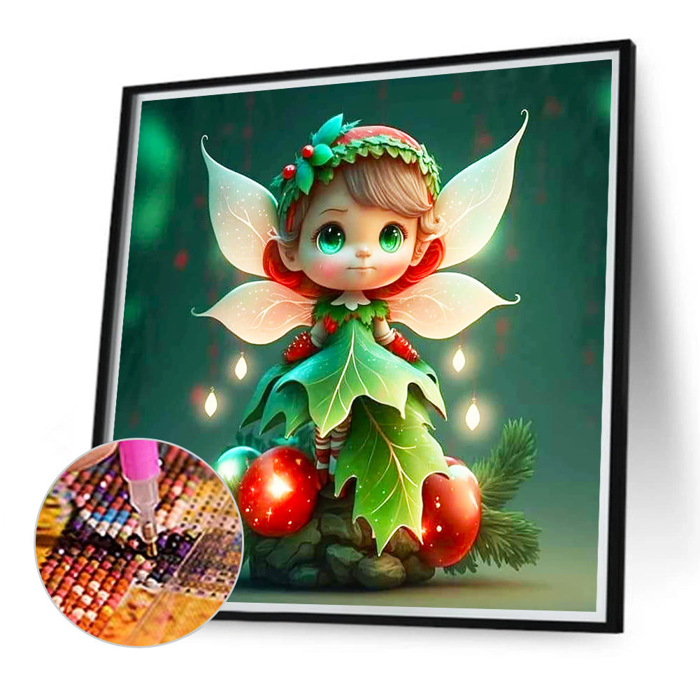 Christmas Elf Girl - Full Round Drill Diamond Painting 40*40CM