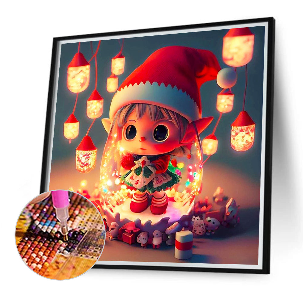 Christmas Elf Boy - Full Round Drill Diamond Painting 40*40CM