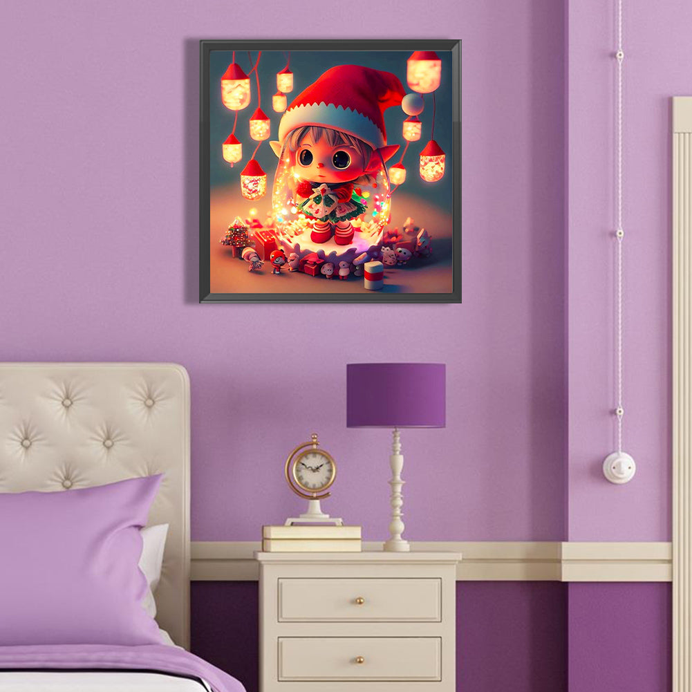 Christmas Elf Boy - Full Round Drill Diamond Painting 40*40CM