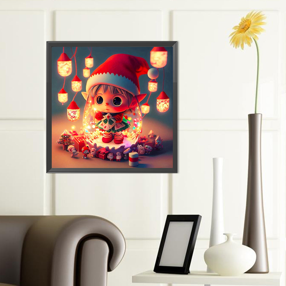 Christmas Elf Boy - Full Round Drill Diamond Painting 40*40CM