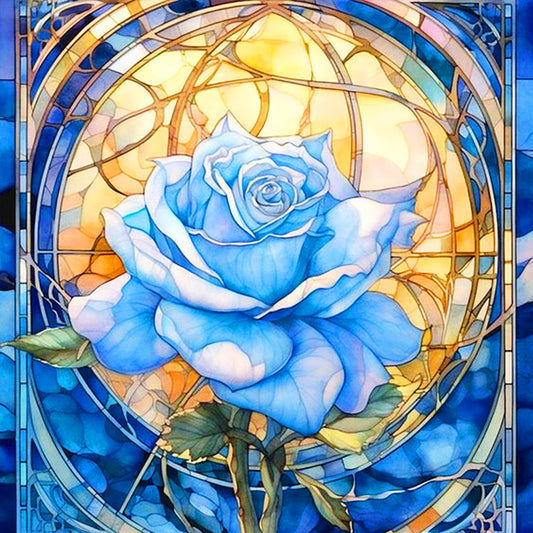 Blue Roses - Full Round Drill Diamond Painting 40*40CM