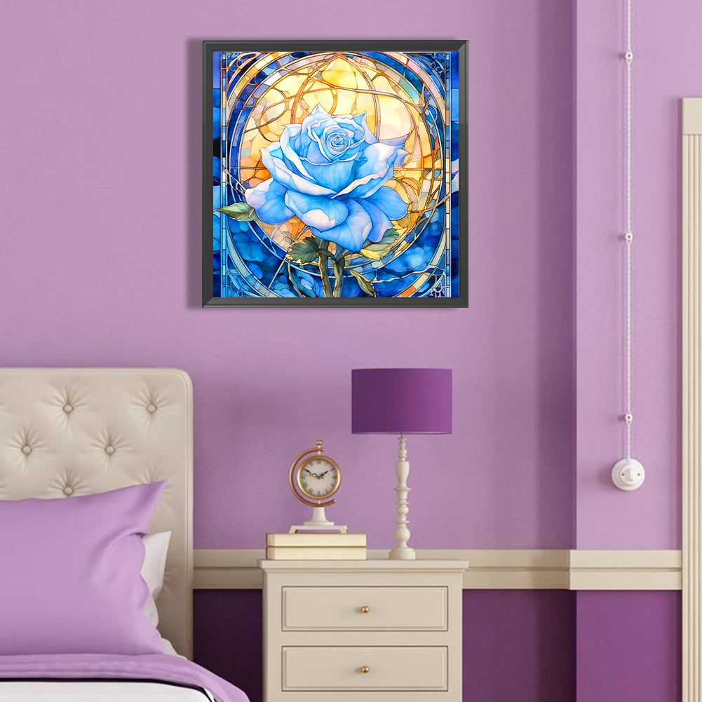 Blue Roses - Full Round Drill Diamond Painting 40*40CM
