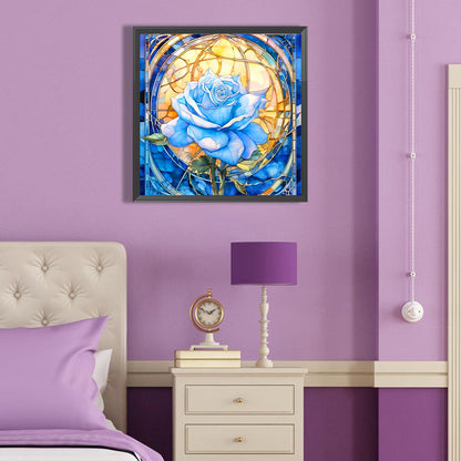 Blue Roses - Full Round Drill Diamond Painting 40*40CM