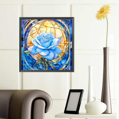 Blue Roses - Full Round Drill Diamond Painting 40*40CM