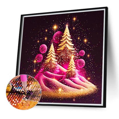 Romantic Starlight Christmas Tree - Full Round Drill Diamond Painting 40*40CM