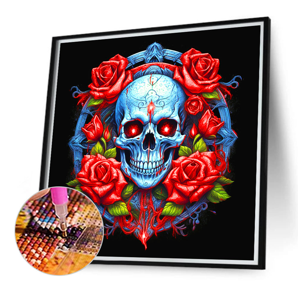 Guardian Skull Girl - Full Round Drill Diamond Painting 40*40CM