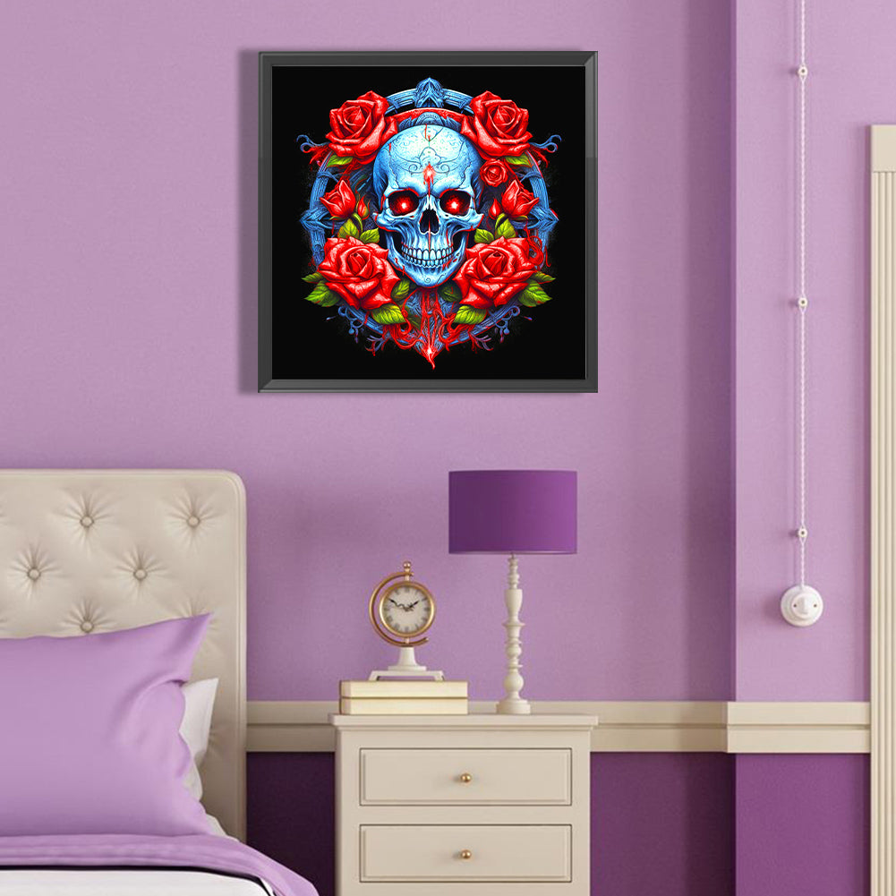 Guardian Skull Girl - Full Round Drill Diamond Painting 40*40CM