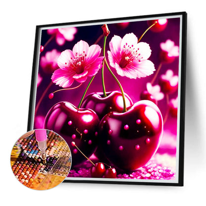 Sakura Cherry¡¤Christmas Eve - Full Round Drill Diamond Painting 40*40CM