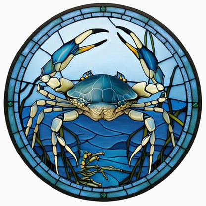 Glass Painting - Crab - 11CT Stamped Cross Stitch 40*40CM