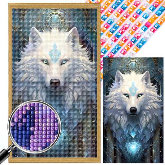 Aurora Wolf - Full Square AB Drill Diamond Painting 40*70CM