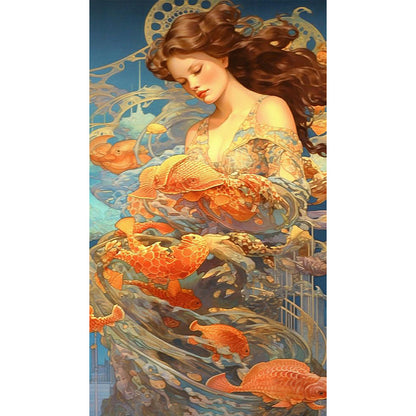 Woman - Full Round Drill Diamond Painting 40*70CM