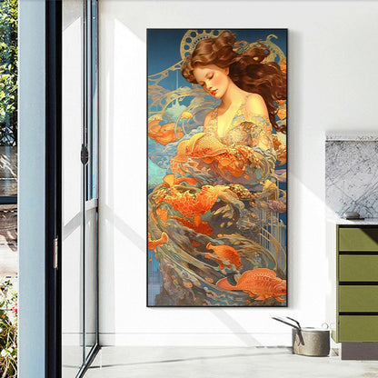 Woman - Full Round Drill Diamond Painting 40*70CM