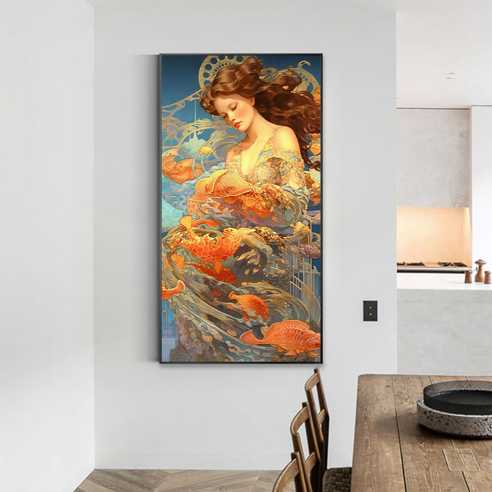 Woman - Full Round Drill Diamond Painting 40*70CM