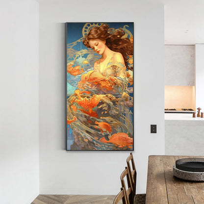 Woman - Full Round Drill Diamond Painting 40*70CM