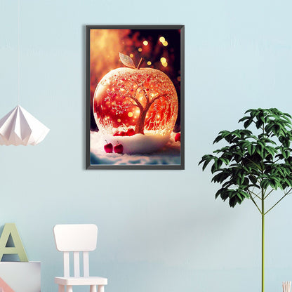 Crystal Red Apple Tree - Full Round Drill Diamond Painting 40*60CM