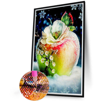 Apples Blooming In The Snow - Full Round Drill Diamond Painting 40*60CM