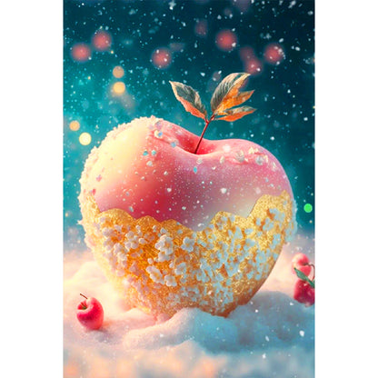 Apple Under The Flying Snow - Full Round Drill Diamond Painting 40*60CM