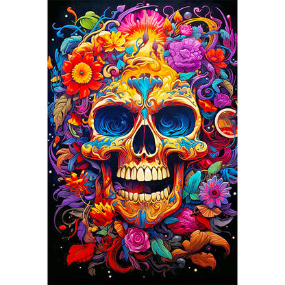 Color Skull - Full Round Drill Diamond Painting 40*60CM