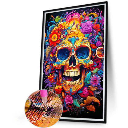 Color Skull - Full Round Drill Diamond Painting 40*60CM