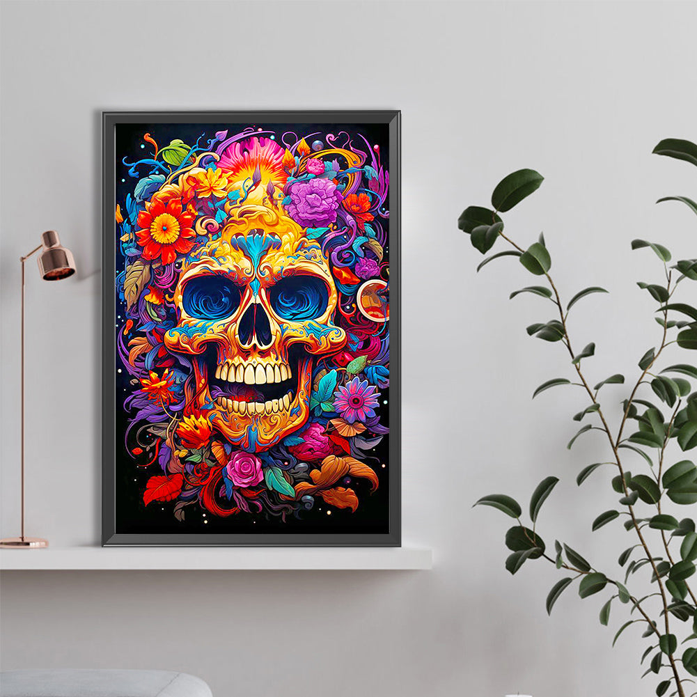 Color Skull - Full Round Drill Diamond Painting 40*60CM