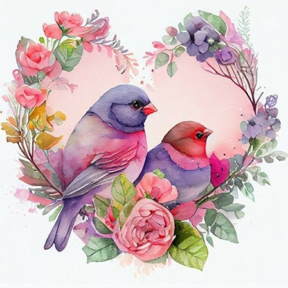 Love Sparrow - Full Round Drill Diamond Painting 40*40CM