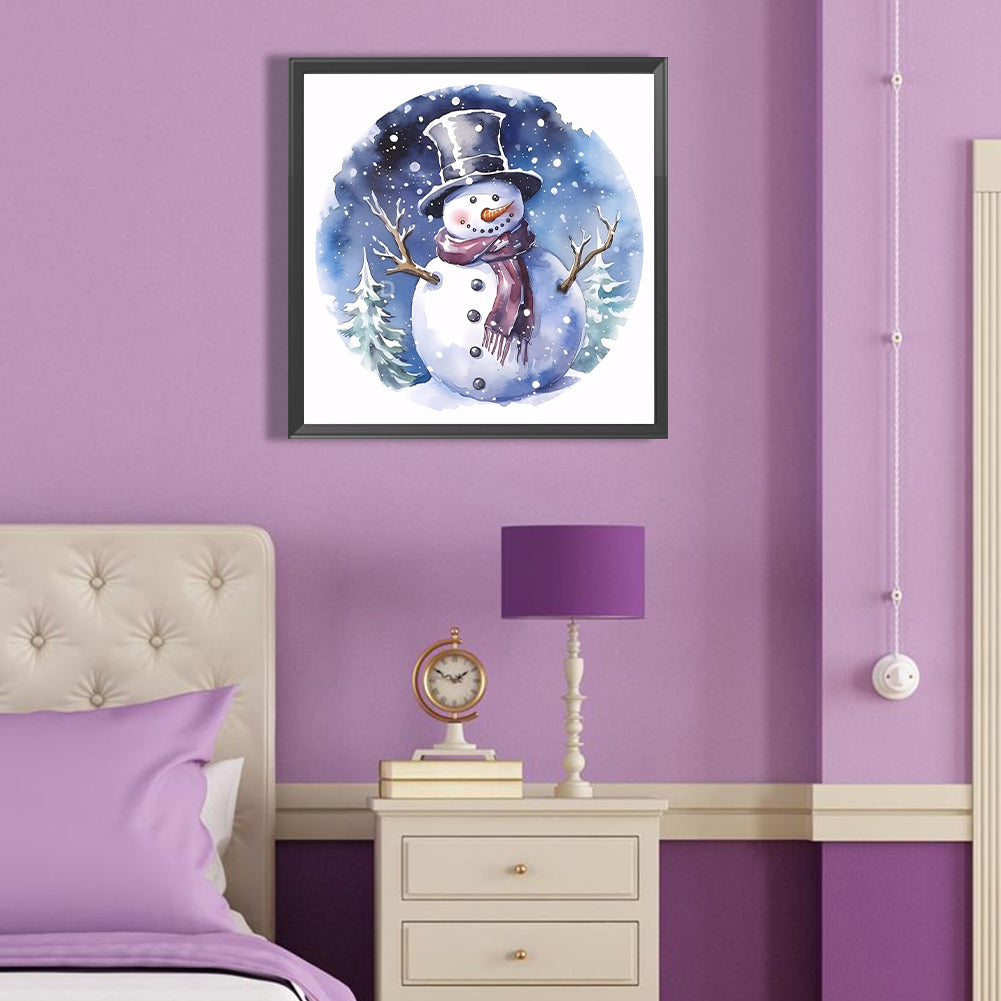 Snowman - Full Round Drill Diamond Painting 40*40CM