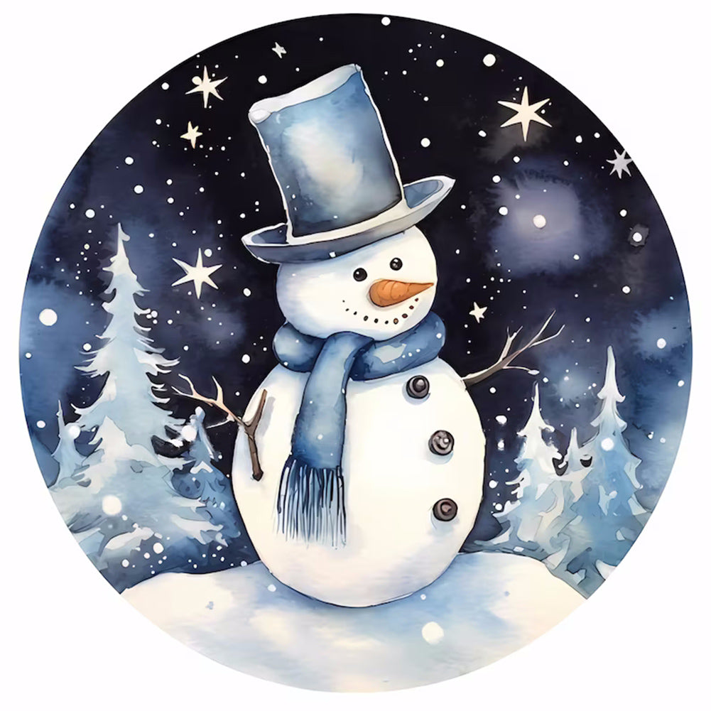 Snowman - Full Round Drill Diamond Painting 40*40CM