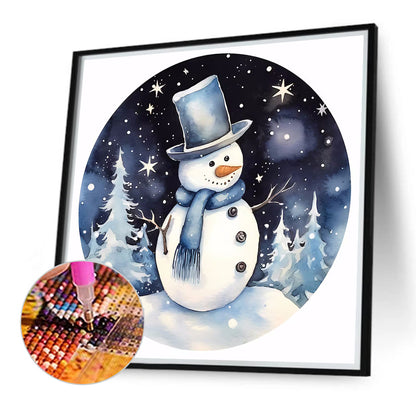 Snowman - Full Round Drill Diamond Painting 40*40CM