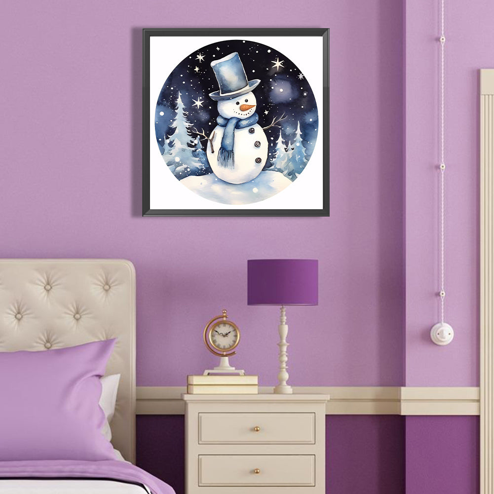 Snowman - Full Round Drill Diamond Painting 40*40CM