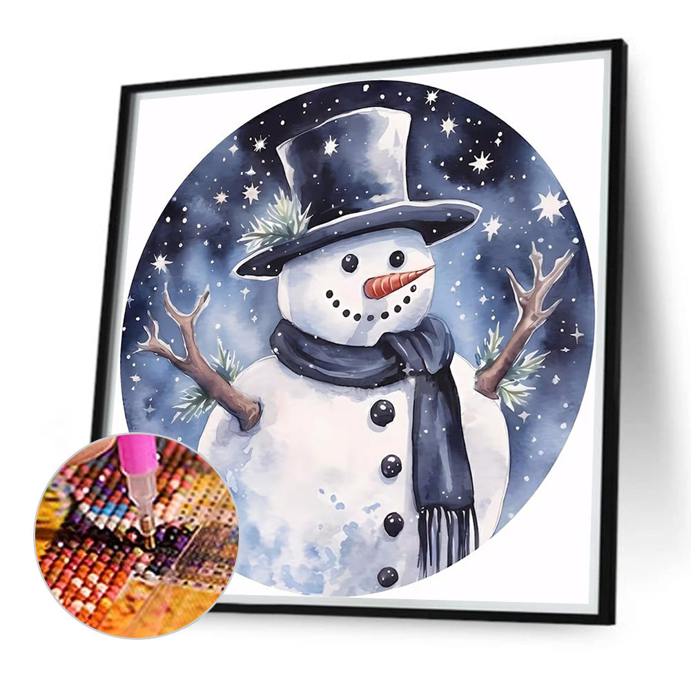 Snowman - Full Round Drill Diamond Painting 40*40CM