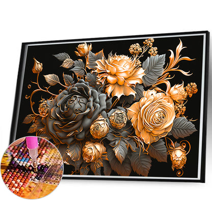 Metal Rose - Full Round Drill Diamond Painting 60*40CM