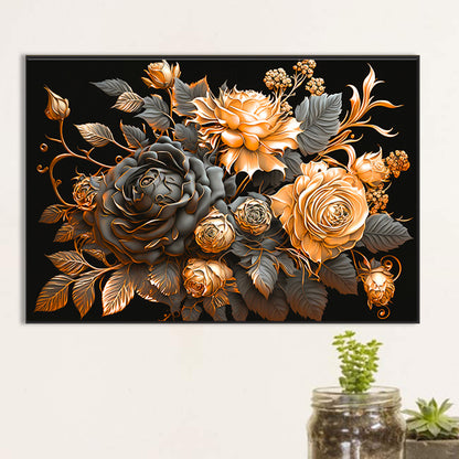 Metal Rose - Full Round Drill Diamond Painting 60*40CM