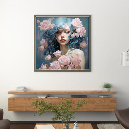 Girl - 11CT Stamped Cross Stitch 50*50CM