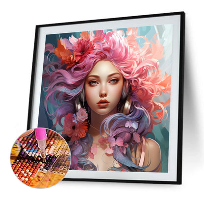 Color Girl - Full Round AB Drill Diamond Painting 40*40CM