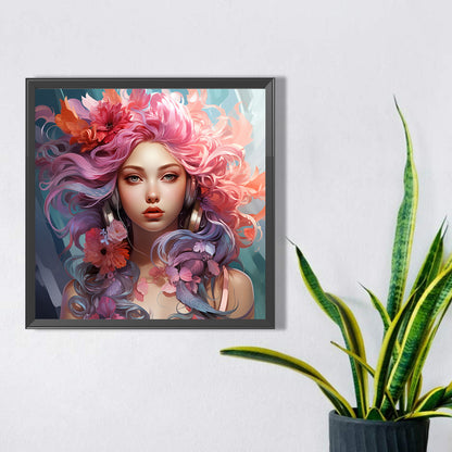 Color Girl - Full Round AB Drill Diamond Painting 40*40CM