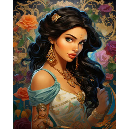 Brunette Beauty - Full Round AB Drill Diamond Painting 40*50CM