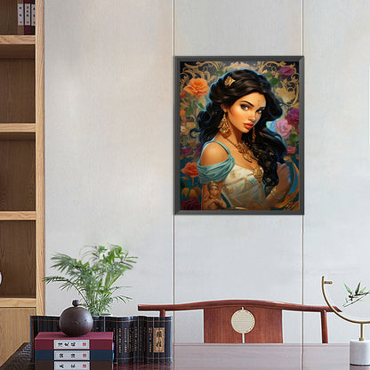 Brunette Beauty - Full Round AB Drill Diamond Painting 40*50CM