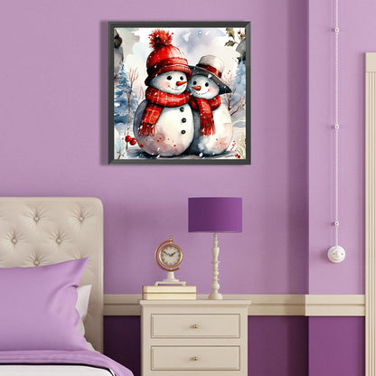 Christmas Snowman - Full Round Drill Diamond Painting 40*40CM