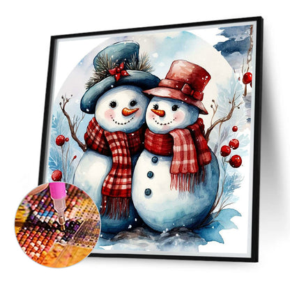 Christmas Snowman - Full Round Drill Diamond Painting 40*40CM