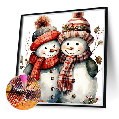 Christmas Snowman - Full Round Drill Diamond Painting 40*40CM