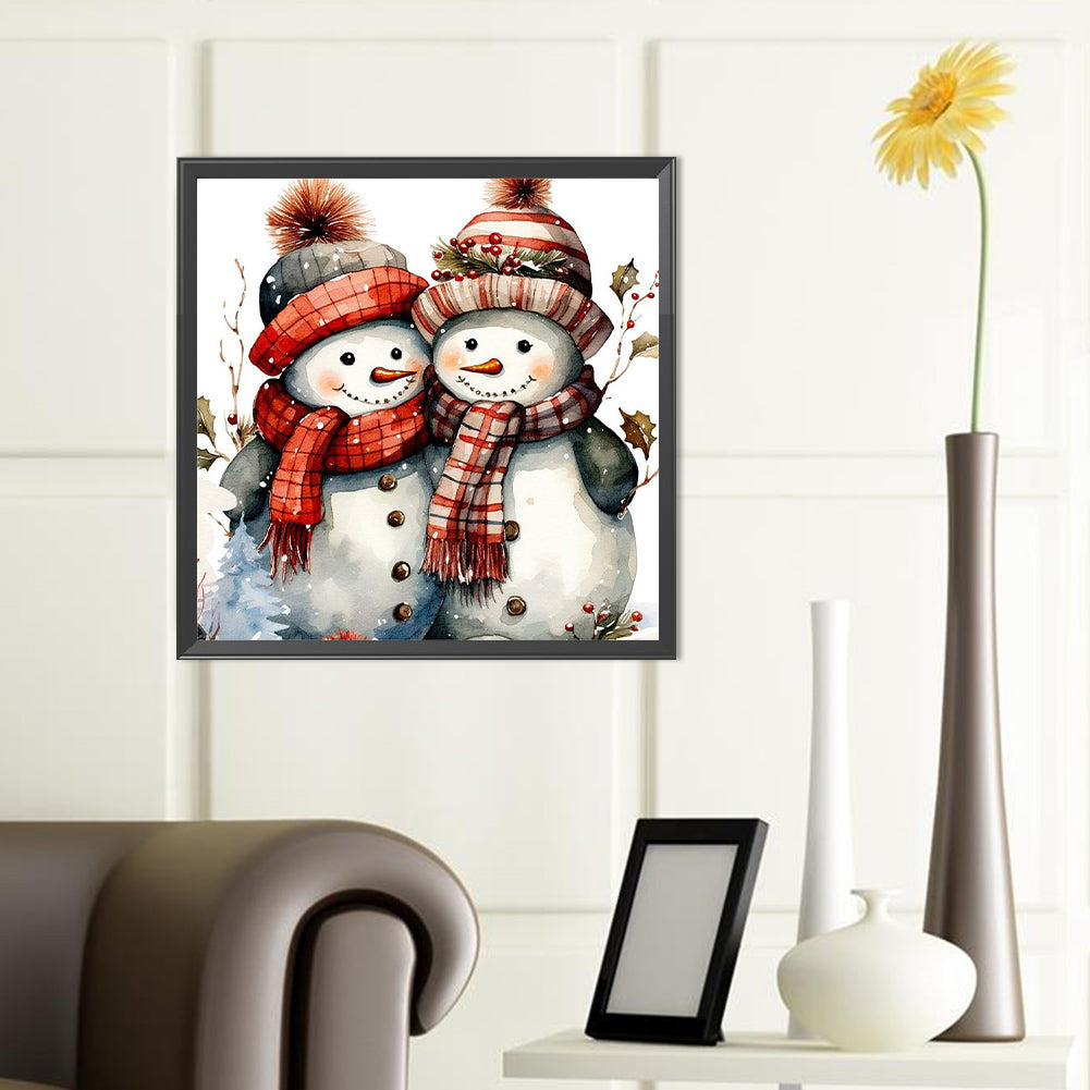 Christmas Snowman - Full Round Drill Diamond Painting 40*40CM