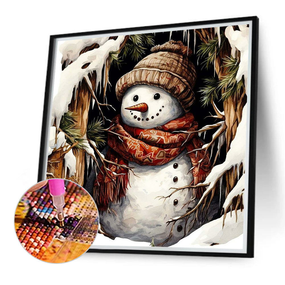 Christmas Snowman - Full Round Drill Diamond Painting 40*40CM