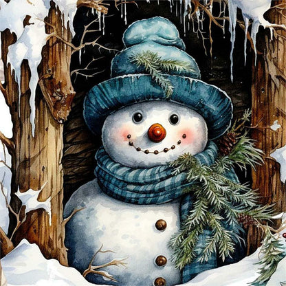 Christmas Snowman - Full Round Drill Diamond Painting 40*40CM