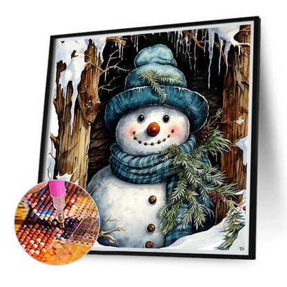 Christmas Snowman - Full Round Drill Diamond Painting 40*40CM