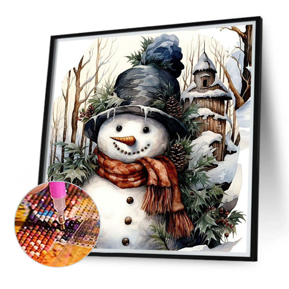 Christmas Snowman - Full Round Drill Diamond Painting 40*40CM