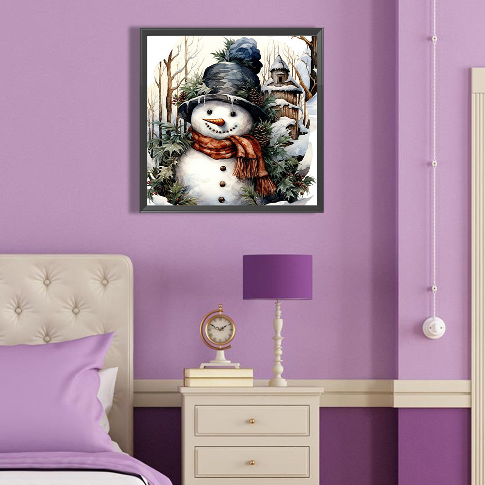 Christmas Snowman - Full Round Drill Diamond Painting 40*40CM