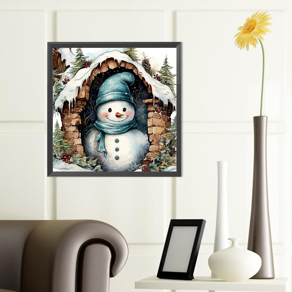 Christmas Snowman - Full Round Drill Diamond Painting 40*40CM