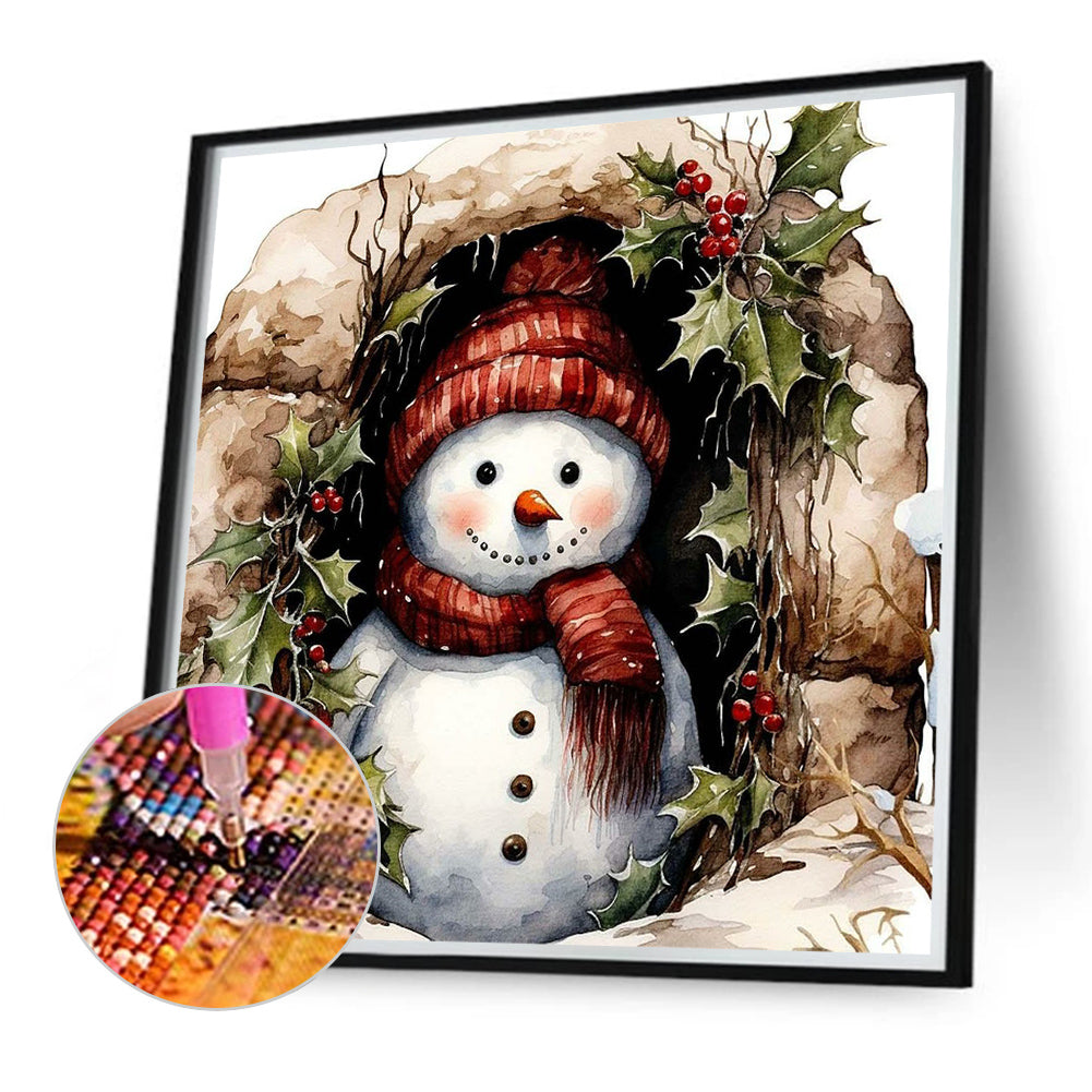 Christmas Snowman - Full Round Drill Diamond Painting 40*40CM