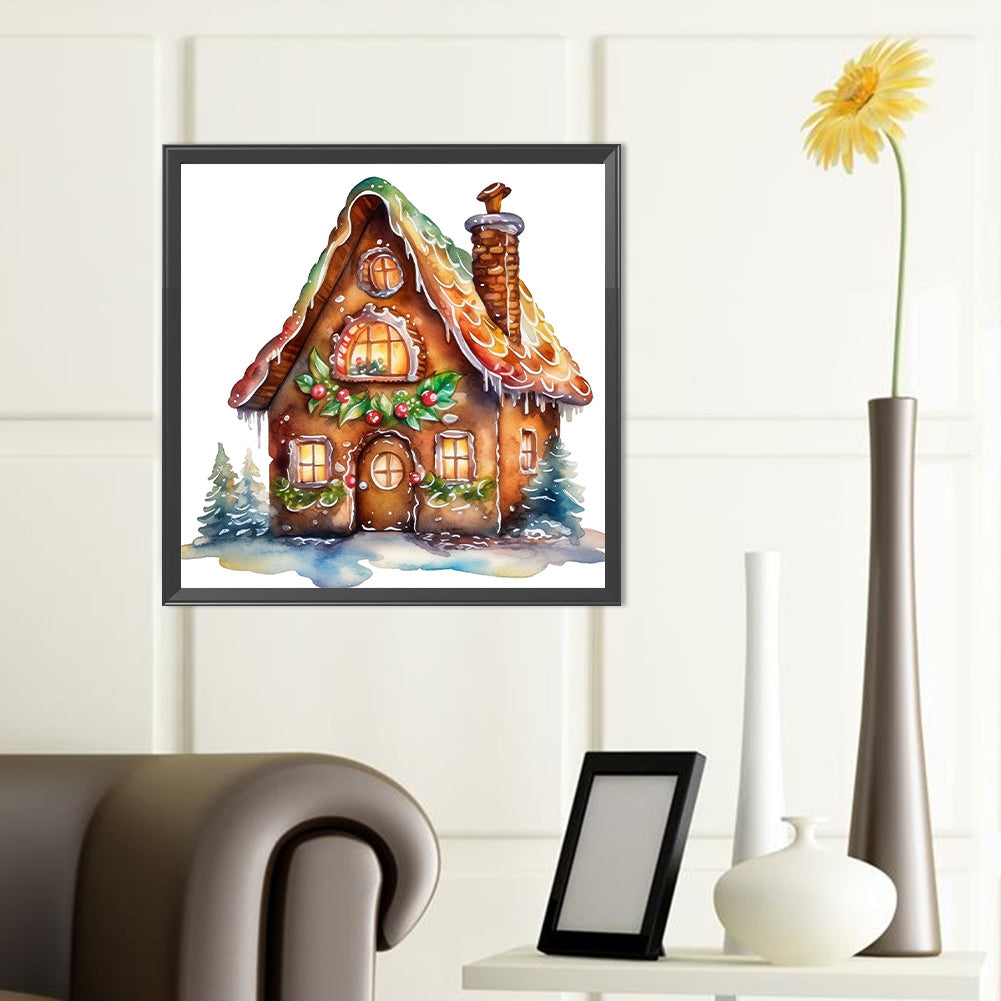 Christmas Cabin - Full Round Drill Diamond Painting 40*40CM