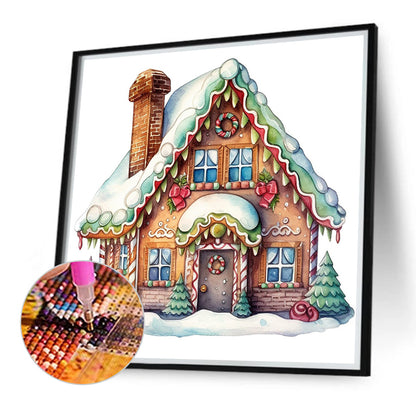 Christmas Cabin - Full Round Drill Diamond Painting 40*40CM